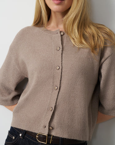 Boxy Button Front Cardigan