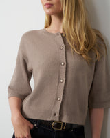 Boxy Button Front Cardigan