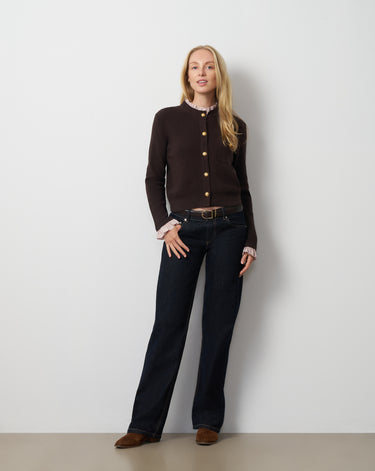Ruffle Trim Pocket Cardigan