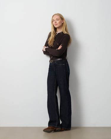 Ruffle Trim Pocket Cardigan