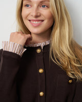 Ruffle Trim Pocket Cardigan