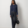 Ruffle Trim Pocket Cardigan