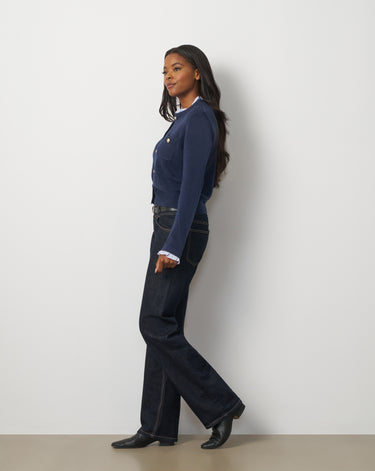 Ruffle Trim Pocket Cardigan