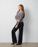 Rib Dolman V-Neck Sweater