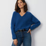 Rib Dolman V-Neck Sweater