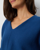 Rib Dolman V-Neck Sweater