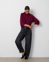 Mock Neck Dolman Sweater