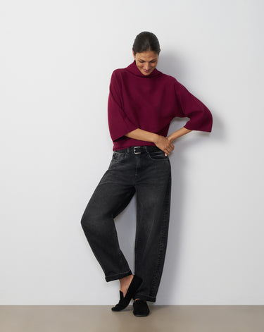 Mock Neck Dolman Sweater