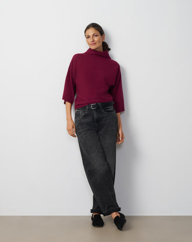 Mock Neck Dolman Sweater