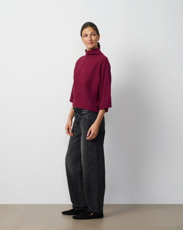 Mock Neck Dolman Sweater