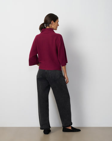 Mock Neck Dolman Sweater