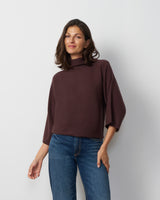 Mock Neck Dolman Sweater