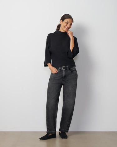 Mock Neck Dolman Sweater