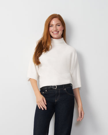 Mock Neck Dolman Sweater
