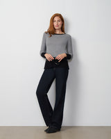 Textured Colorblock Tunic Sweater