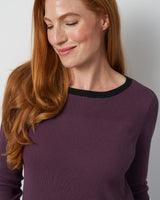 Textured Colorblock Tunic Sweater