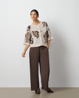 Floral Jacquard Button Front Cardigan