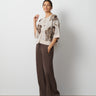 Floral Jacquard Button Front Cardigan