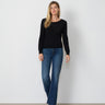 Asymmetrical Lace and Sequin Yoke Sweater
