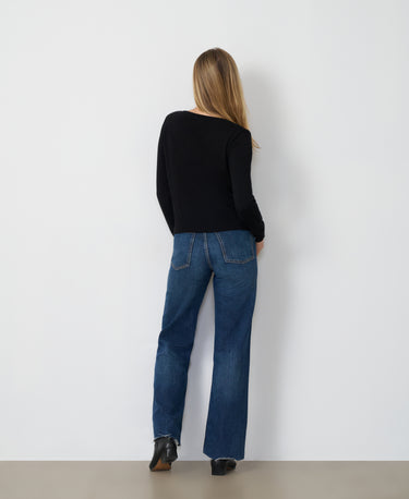 Asymmetrical Lace and Sequin Yoke Sweater