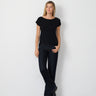 Cap Sleeve Lace Hem Sweater
