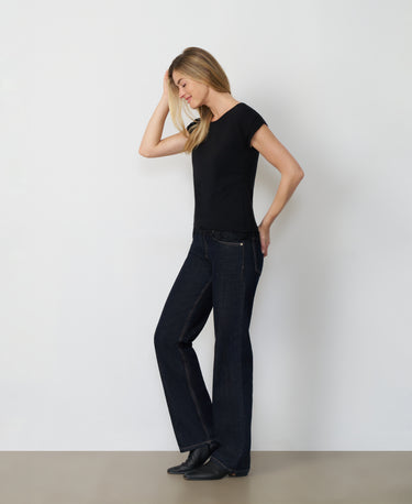 Cap Sleeve Lace Hem Sweater