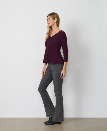 Rhinestone Trim Peplum Sweater