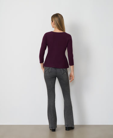 Rhinestone Trim Peplum Sweater
