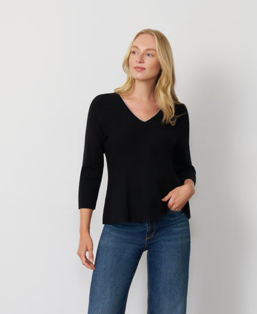 Rhinestone Trim Peplum Sweater