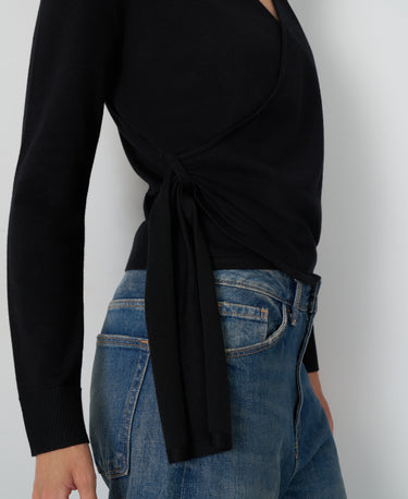 Side Tie Wrap Sweater