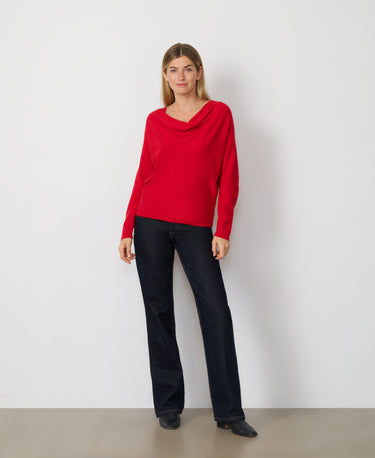 Draped Cowl Neck Sweater