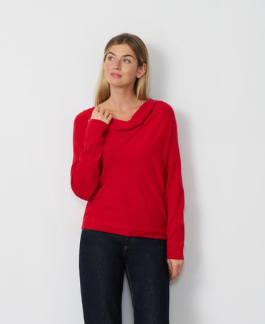 Draped Cowl Neck Sweater