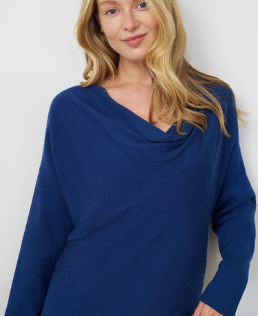Draped Cowl Neck Sweater