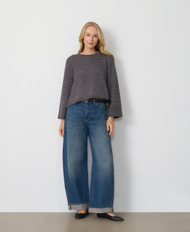 Basketweave Cable Sweater