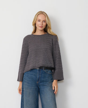 Basketweave Cable Sweater