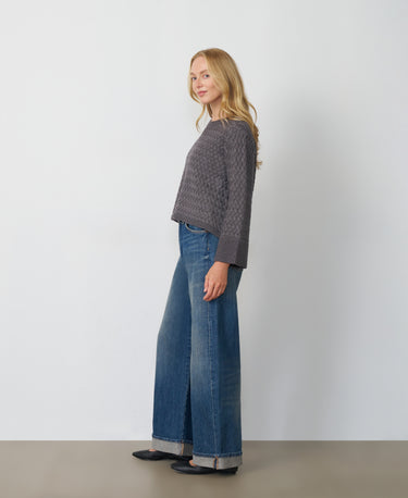 Basketweave Cable Sweater
