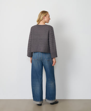 Basketweave Cable Sweater