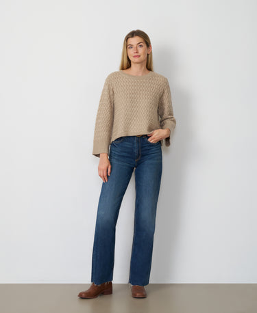 Basketweave Cable Sweater