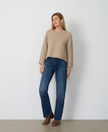 Basketweave Cable Sweater