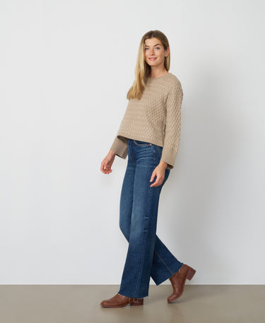 Basketweave Cable Sweater