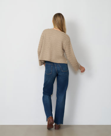 Basketweave Cable Sweater