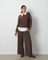 Embellished Twofer Mixed Media Top