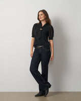 Metal Tie-Neck Top