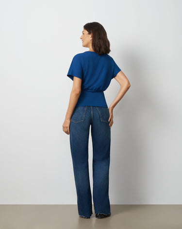 Asymmetrical Metal Ring Dolman Top