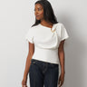 Asymmetrical Metal Ring Dolman Top