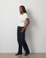 Asymmetrical Metal Ring Dolman Top