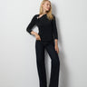 Metal Ring Shirred Neck Top