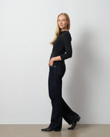 Metal Ring Shirred Neck Top