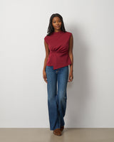 Funnel Neck Asymmetric Top