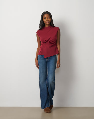 Funnel Neck Asymmetric Top